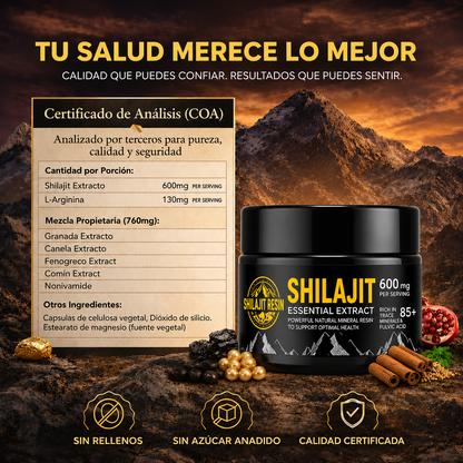 Shilajit Royal™ Potencia Natural Masculina